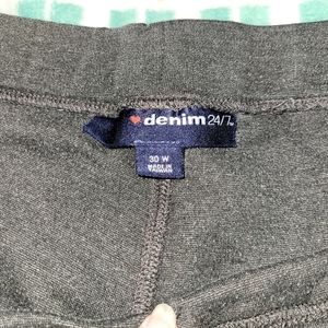 Charcoal Grey stretch pants.  Elastic waist.. SIZE 30x